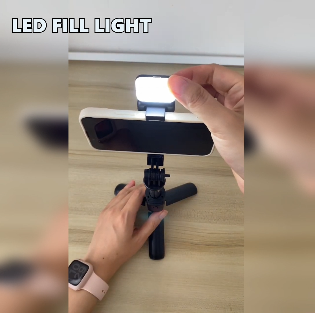 JC-11 Selfie Stick Tripod with Bluetooth Shutter and Led Fill