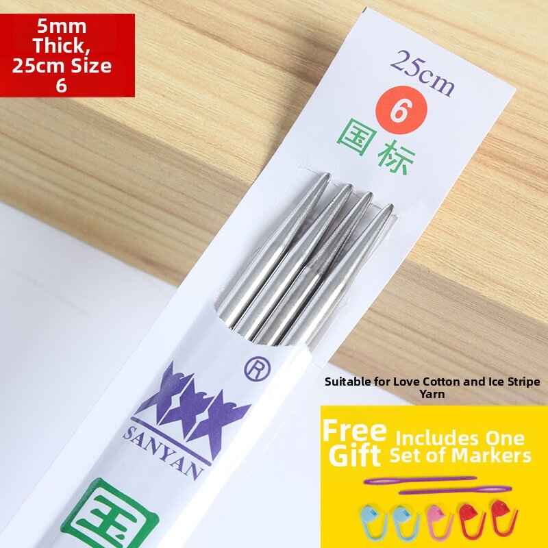 Stainless Steel Large Straight Knitting Needles Set
