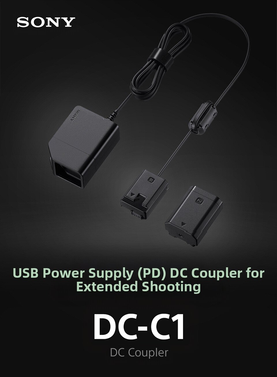 Sony | Dc Coupler Dc-C1 (Np-Fz100 Fw50 Continuous Power Supply USB