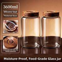 KuaKe | Moisture-proof Food-Grade Aesthetic Glass Storage Jars Large Capacity