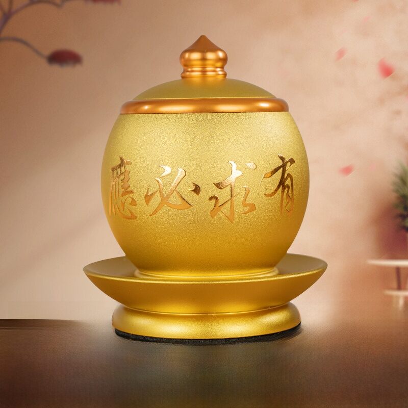 Buddha Front Copper Water Cup Home Buddha Hall Holy Water Cup Avalokiteshvara Bodhisattva Offering Cup Large Compassion Mantra