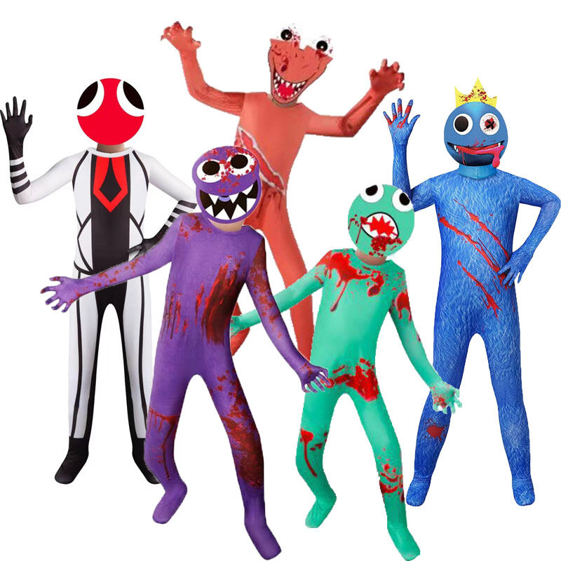 Game Rainbow Friends Costume Kids Blue Red Green Monster Wiki Cosplay  Horror Halloween Canival Birthday Party Clothes Set