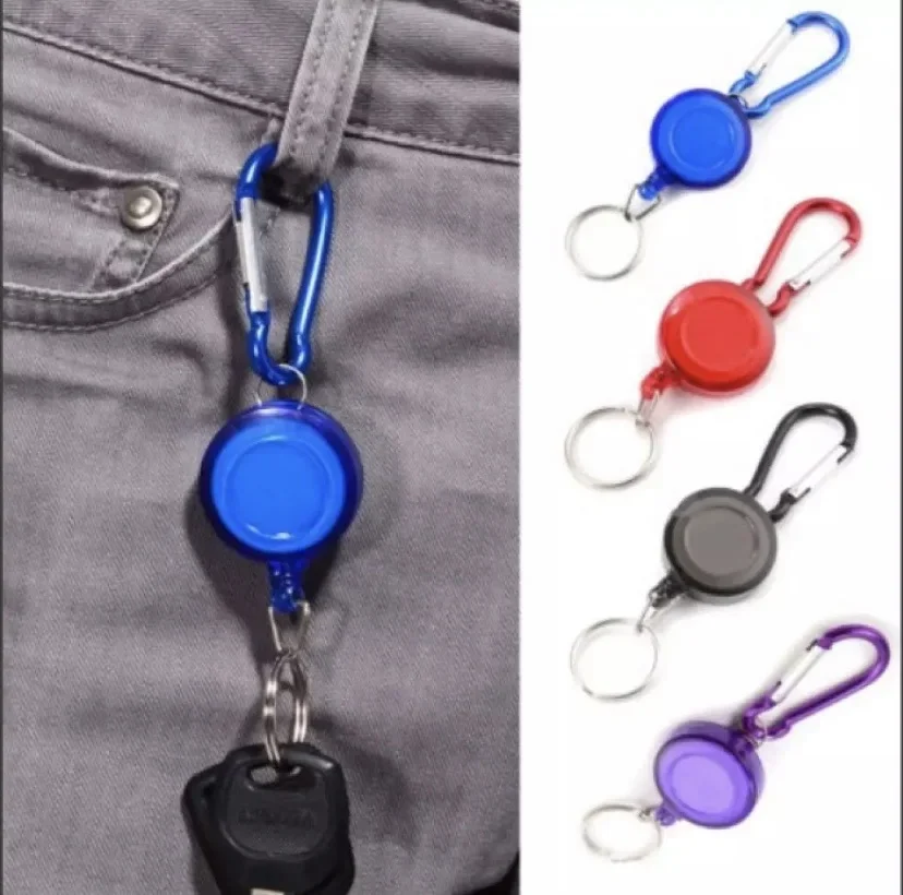 Lanyard Key Chain Trace Together Holder Recoil Retractable Pull Ring