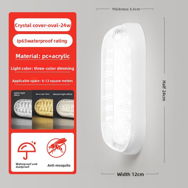 JINYULAI | Waterproof Explosion-proof Moisture-proof Wall Light for Kitchen Bathroom Outdoor