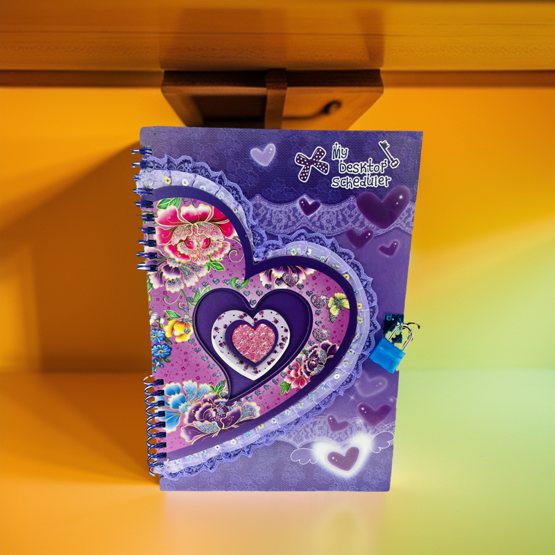 Fancy Lock Diary of A4 Size. 
