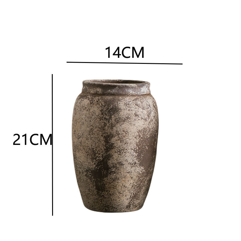 Ceramic Wabi-sabi Style Luxurious Vase for Flower Arrangement