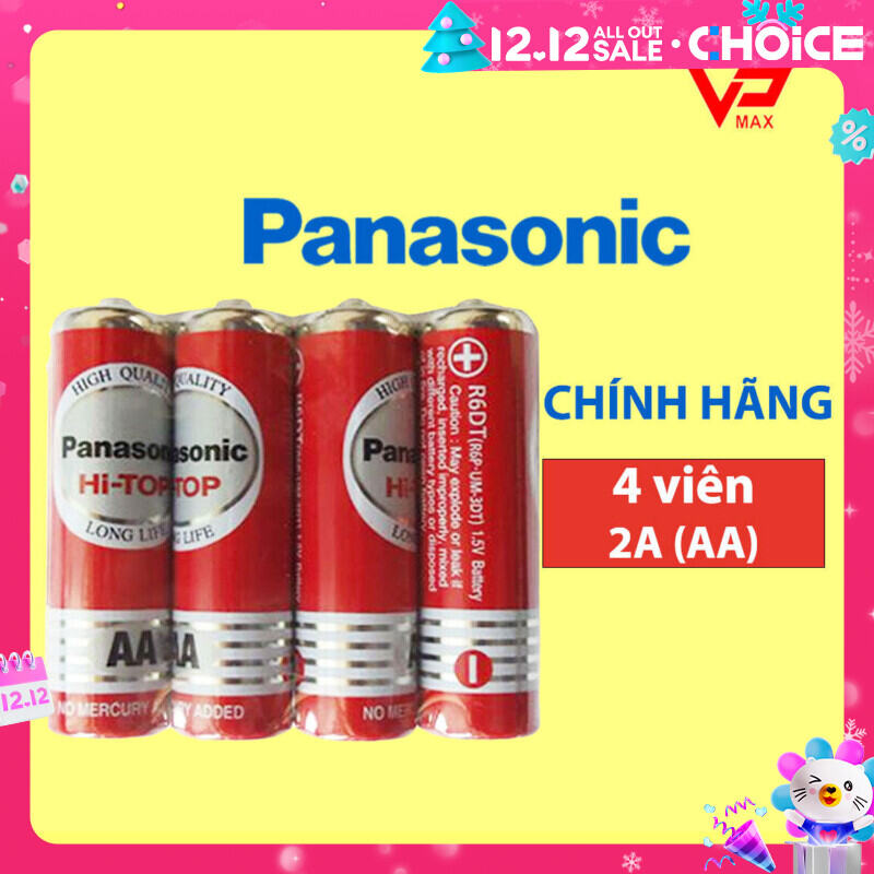 Combo 4 viên pin Panasonic 2A (AA) pin tiểu dùng cho đồ chơi, điều khiển v..v..