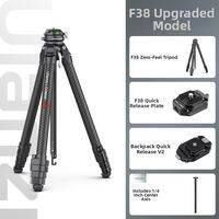 Ulanzi | F38 Quick Release Carbon Fiber Tripod All Carbon Fiber Weighs Only 1.1kg Upgraded F38 Quick Release Travel Tripod for Camera Photography with Wrist Mounted Gyro Stabilizer