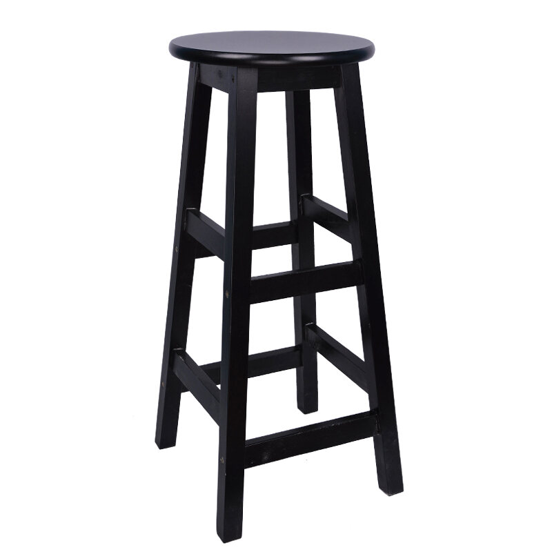 wooden bar stools black