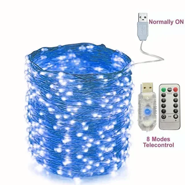 USB Led String Light 5M/10M/20M/30M 8Mode Remote Control Lights Fairy garlands Wedding Christmas Holiday Decor lamps New Year