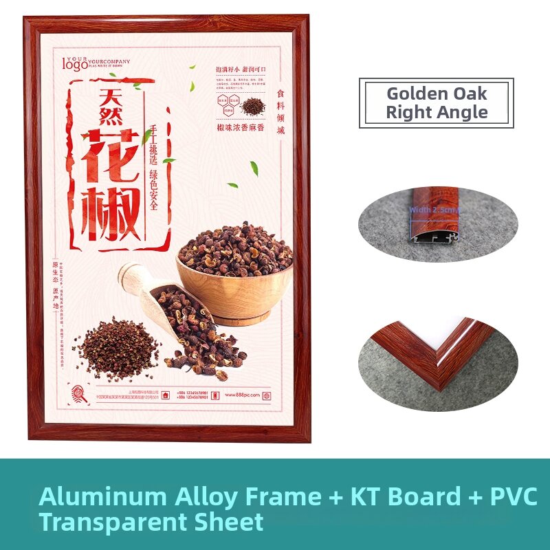 Aluminum Alloy Poster Frame Sliding Wall Advertising Frame Replaceable Photo Frame Home Decor Simple Modern Rectangle Shape