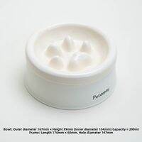 Petdebby | Anti-tipping Elevated Pet Ceramic Slow Feeder Bowl