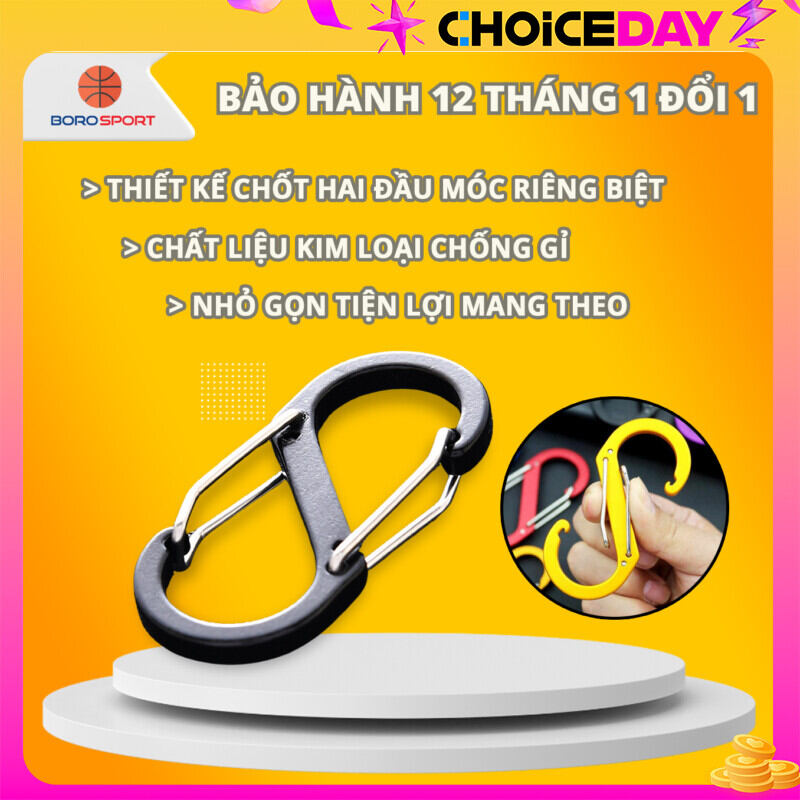 Móc Khóa Đi Phượt Cao Cấp Móc Số 8 Leo Núi Chất Liệu Hợp Kim Nhôm Chắc Chắn Cleacco MKDP8 Boro Sport ( Màu Ngẫu Nhiên )