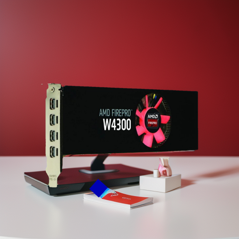 AMD FIREPRO W4300 4GB GDDR5 128BIT DX12 Graphic Card , MULTI DISPLAY at same time. 
