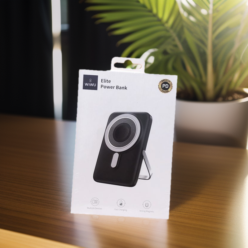 WiWU Wi-P018 Elite Power Bank 10000mAh Magnetic Wireless Charging With Stand