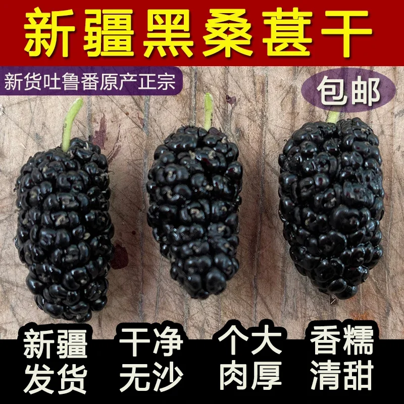 21-Year New Product Xinjiang Dried Black Mulberry Premium Wash-Free Bulk 1 Jin Wild Traditional Chinese Medicine Tea Brewing Wine Instant Fruit
