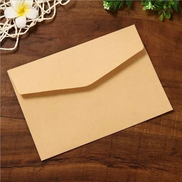 10pcs Black and White Kraft Paper Envelopes Blank Paper Retro European Style Card Postcard Gift Korean Stationery Paper
