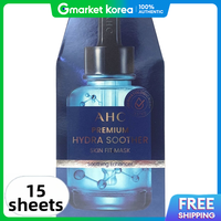 AHC | Premium Hydra Soothe Skin Fit Mask 15 Sheets (5 Sheets + 5 Sheets + 5 Sheets)