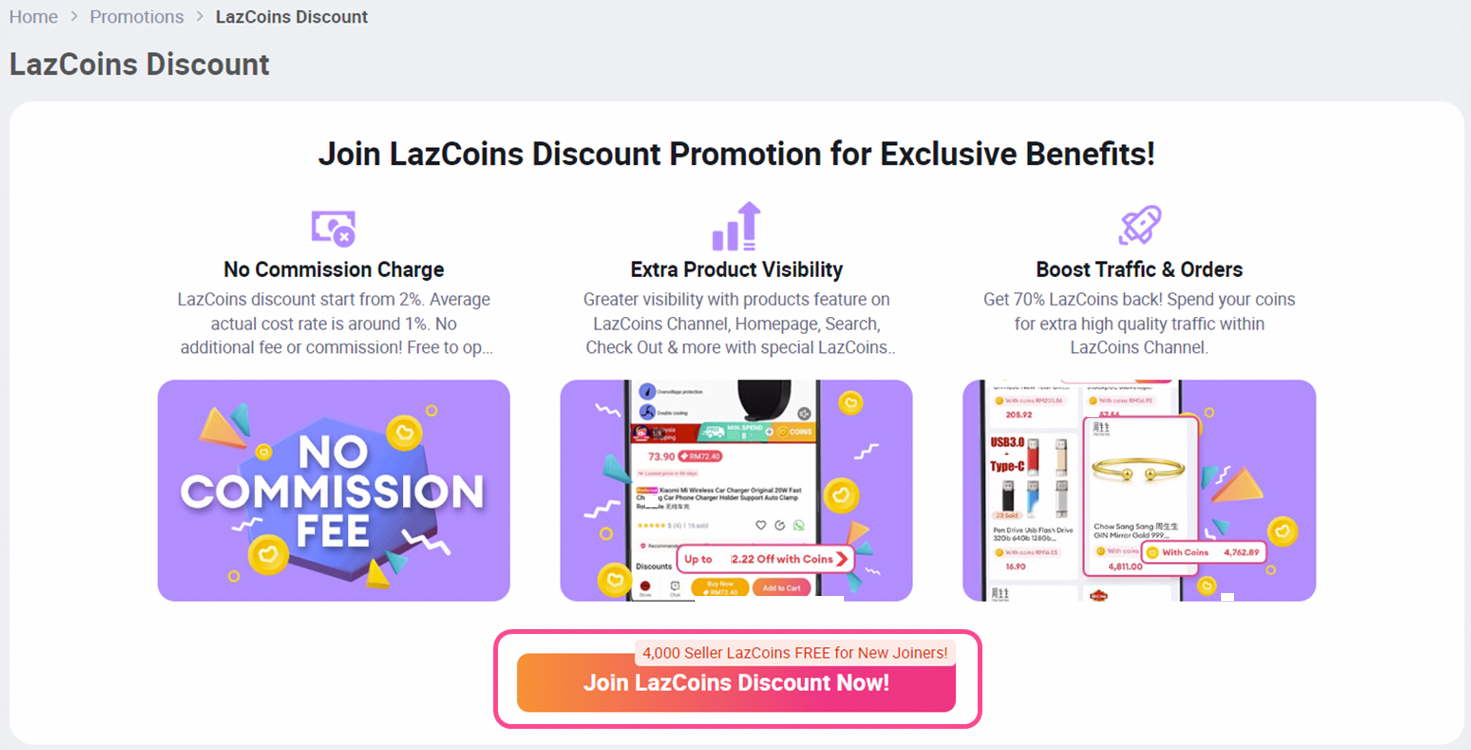 LazCoins Discount Programme