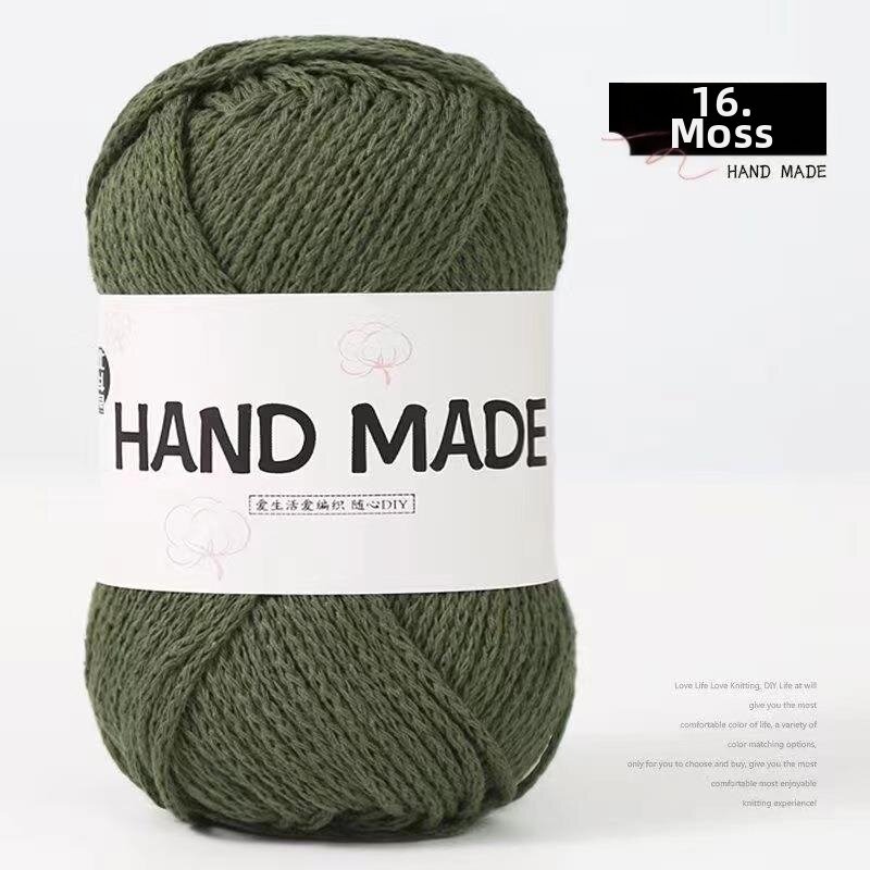 Handcrafted Cotton Yarn 2mm Hollow Hook Bag DIY Beach Vacation Handwoven Thickened round Rope Neutral Decorative Craft Yarn