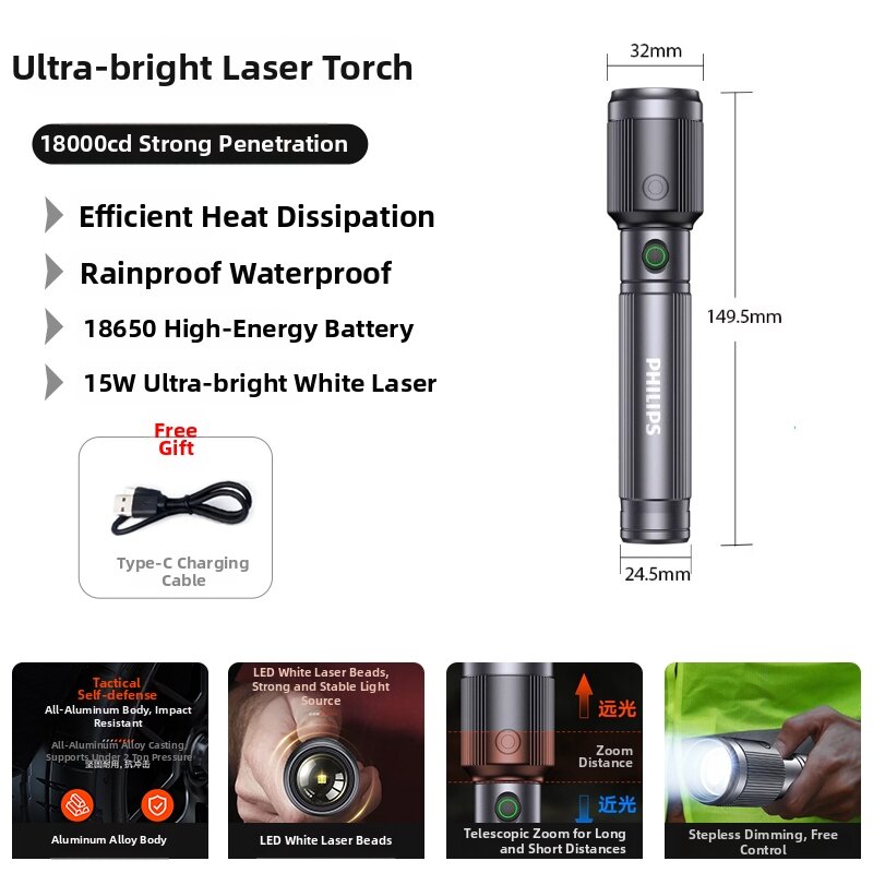 Philips | Ultra-bright Long-range Portable Durable Flashlight