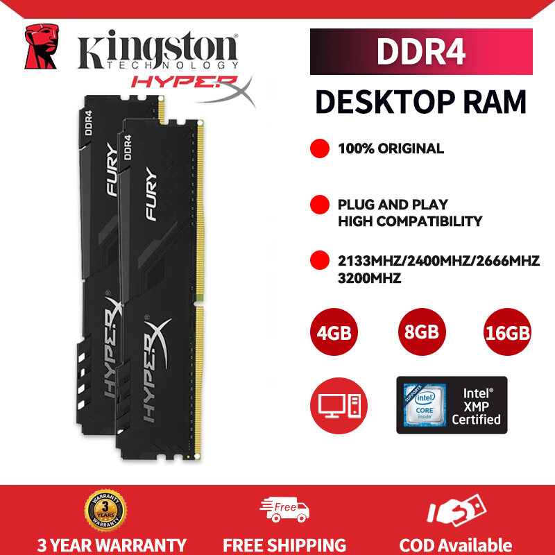 Kingston HyperX FURY NEW DDR4 RAM Desktop 4GB 8GB 16GB 2133MHz