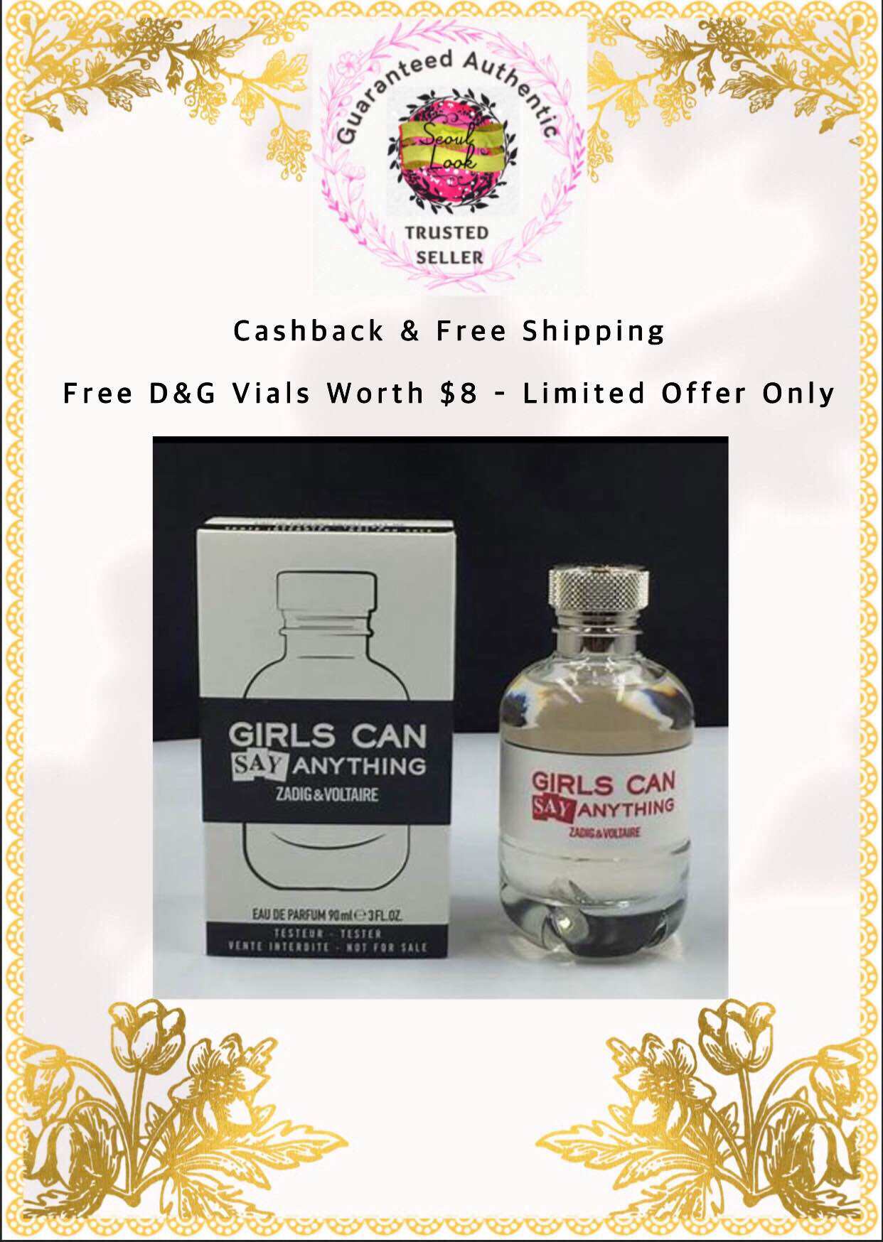 Zadig Voltaire Girls Can Say Anything EDP 90ml for Women (Tester - Main Image