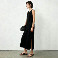 AMII | Round Neck Flared Dress Chiffon Shirt Long Pants Set For Women