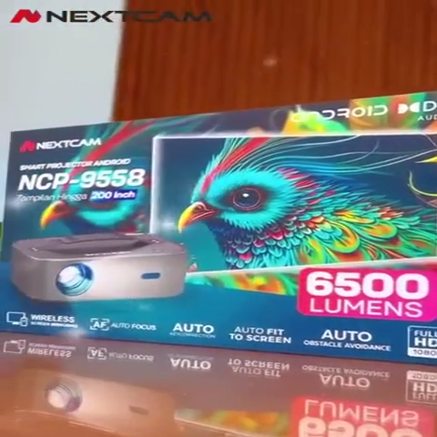 NEXTCAM Smart Projector Proyektor Wireless Android 6500lumens Dolby ...