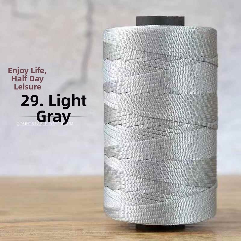 YUYOU | Silk Shimmer Hemp Cord Yarn For DIY Projects Flat Strip
