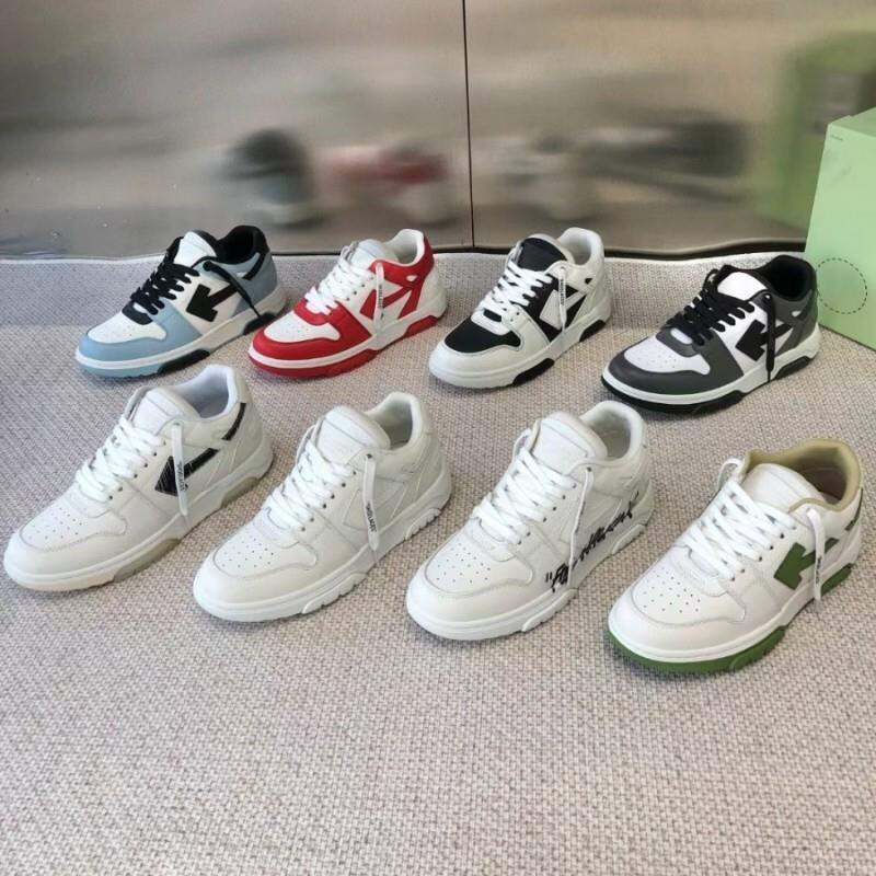 Off-White Thick-Heeled Casual Sports Shoes Unisex Fashionable Leisure Sneakers Luxury Women's Flat Footwear round Toe Mesh Inner · v10