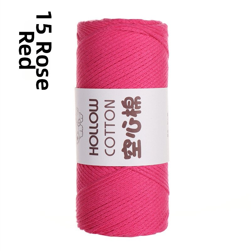 Pure Cotton Yarn 2mm150g Hollow Cotton Thread Milk Cotton Crochet Needle Manual Weaving DIY Material Kit Home Textile Sewing