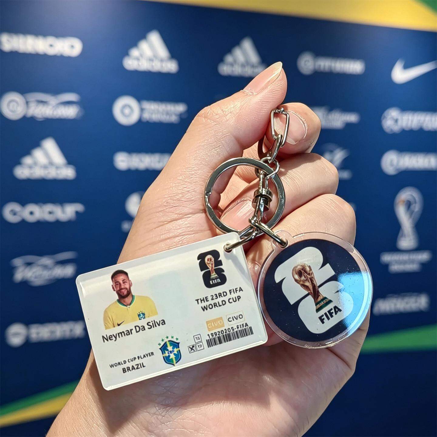 Bandai | FIFA Official 2026 World Cup Trophy Keychain Authentic World Cup Merchandise Football Fan Gift Pendant