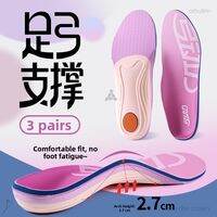 MICUI | Womens Specialized Arch Support Shock Absorption Breathable Odor-Resistant Antibacterial Moisture-Wicking Thick Insoles
