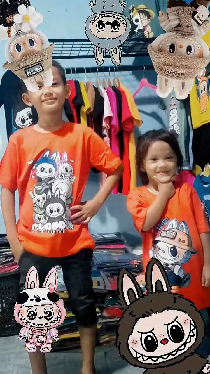 Kaos Anak Anak Labubu karakter Untuk Anak Usia 1-13thn Katun Combat 30s