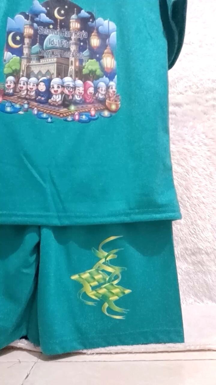 BAJU IDULFITRI SETELAN ANAK-ANAK KAOS DARI USIA 2-8 TAHUN UNISEX