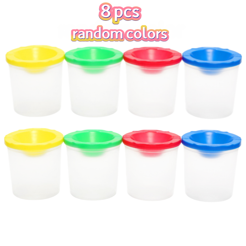 4Pcs Paint Brush Washer Cup Anti-Spill Portable Art Cleaning Rinse Cup Reusable Painting Supplies for Students Artists