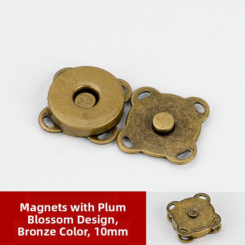 Invisible Strong Magnetic Button No Sew Hand Sewn Plum Blossom Magnet Button for Bags round Box Powerful Hidden Fastener