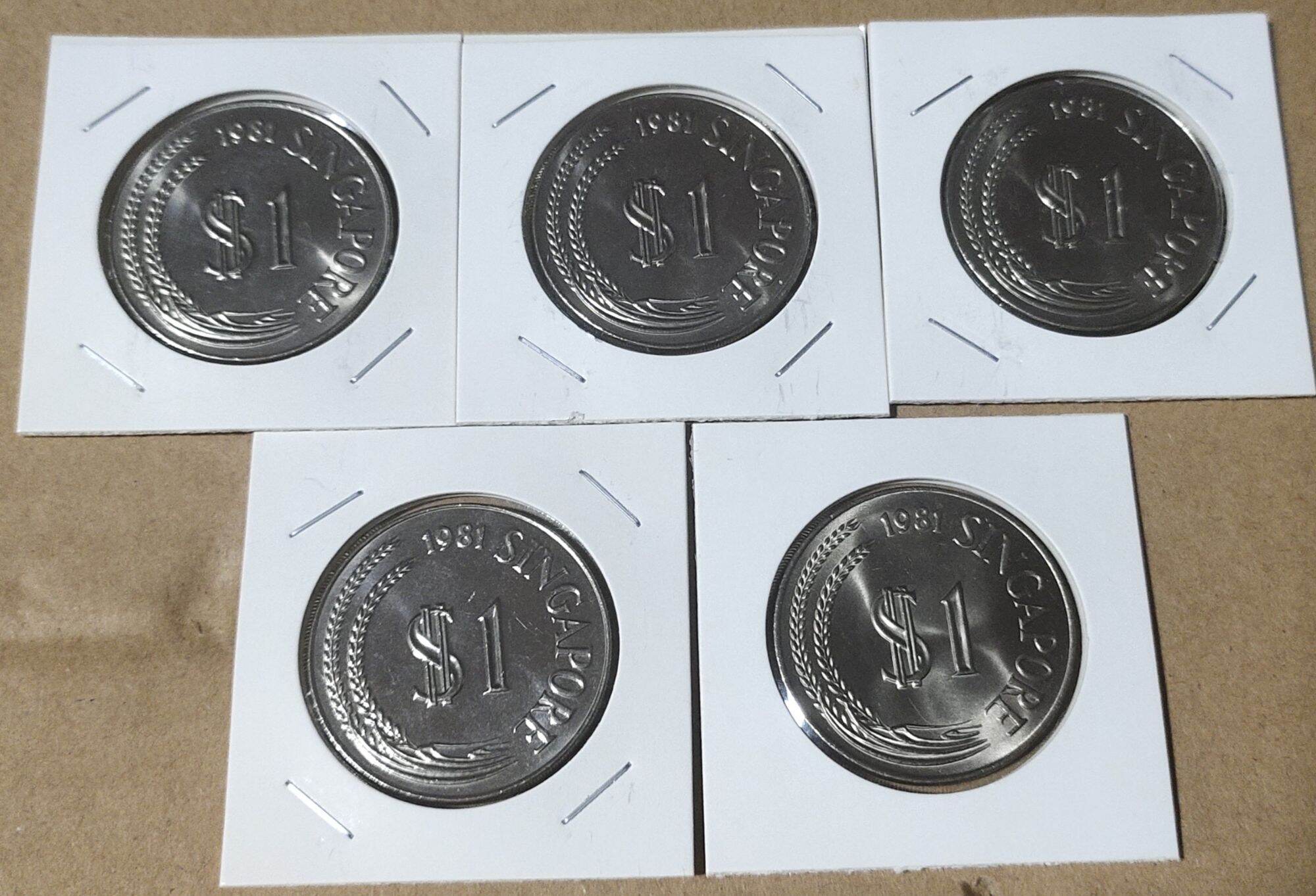 Singapore Vintage first series $1 Merlion coins at wholesale prices