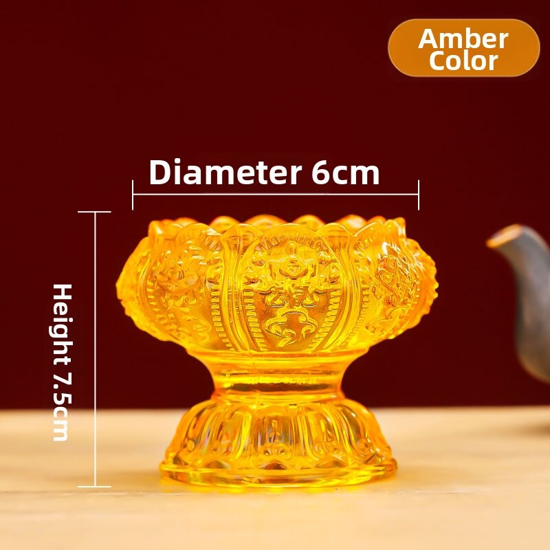 YIJINGFENG | Seven Color High Lotus Buddha Lamp Oil Lamp Candle Stand