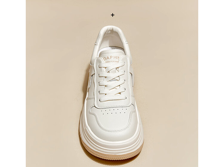 Daphne Trendy Thick Bottom Casual White Shoes Spring 2025 Women's Versatile Comfortable Heightening Fashionable Flat Shoes · v12