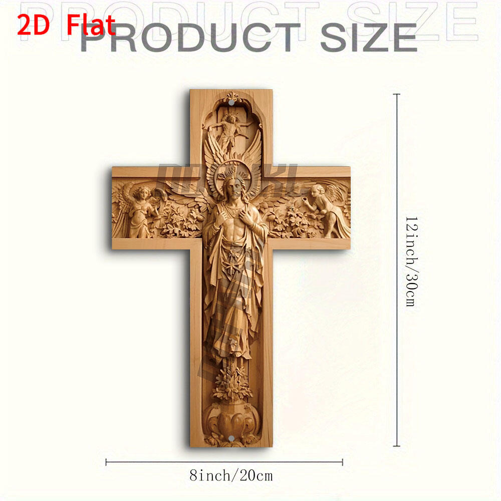 1pc 1 Retro Metal Mounted Cross Manufacturing Metal Christ Cross Sign Indoor Living Room Decoration for Christmas Halloween