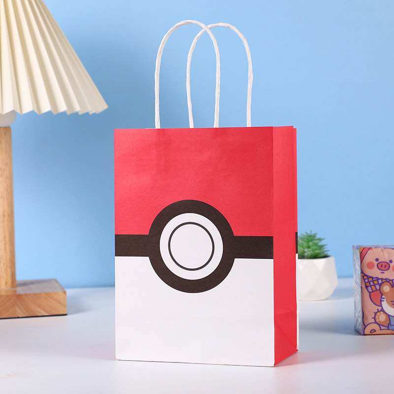 [SG] BIG SIZE Pokemon Face gift goodie bag High Quality Thick birthday party childrens day present cute paperbag Pikachu Charizard Squirtle