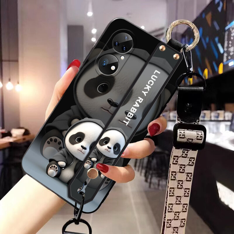 For Huawei P30pro Phone Case Huawei P20pro New Arrival Liquid Silicone Huaweip10plus Wrist Strap Holder Huawei P10 Trending Men and Women Huawei P30 Ultrathin and Simple Lesser Panda. 
