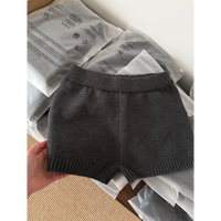 HUOLISI | Slim Fit Grey Knit Shorts A-line Pants