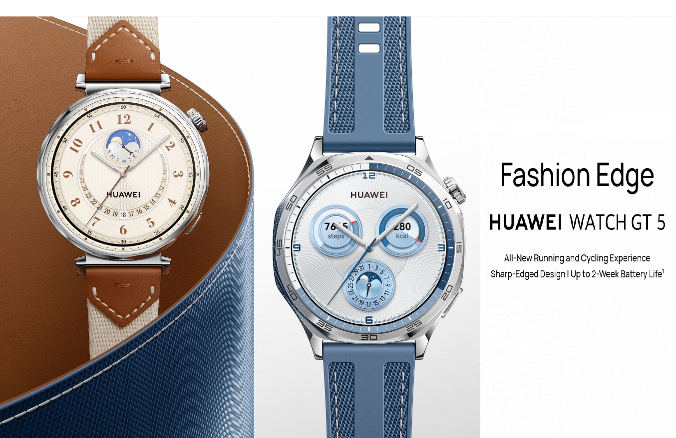 HUAWEI Watch GT 5 Smartwatch | All-New Running And Cycling Experience | Sharp-Edged Design | Up To 2-Week Battery Life ราคา 6,590 บาท*ส่งฟรี