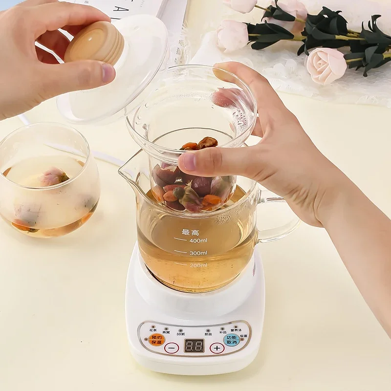 Boiled Tea Pot Office Electric Tea Cup Glass Scented Teapot Health Bottle Water Heating Cup Tea Ware Mini Health Pot