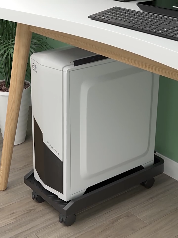 360 Rotating 1/2 Layers Rack Computer Case Holder CPU Stand PC Base Trolley With Universal Wheel电脑主机托架