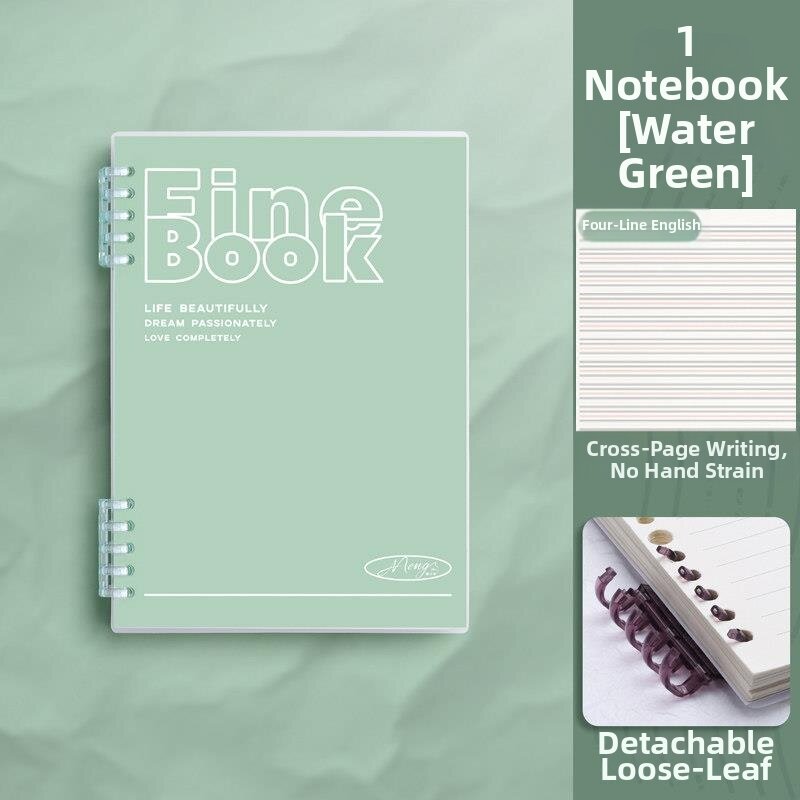 Thick Loose-Leaf Notebook English Practice Book 4-line and 3-space Grid