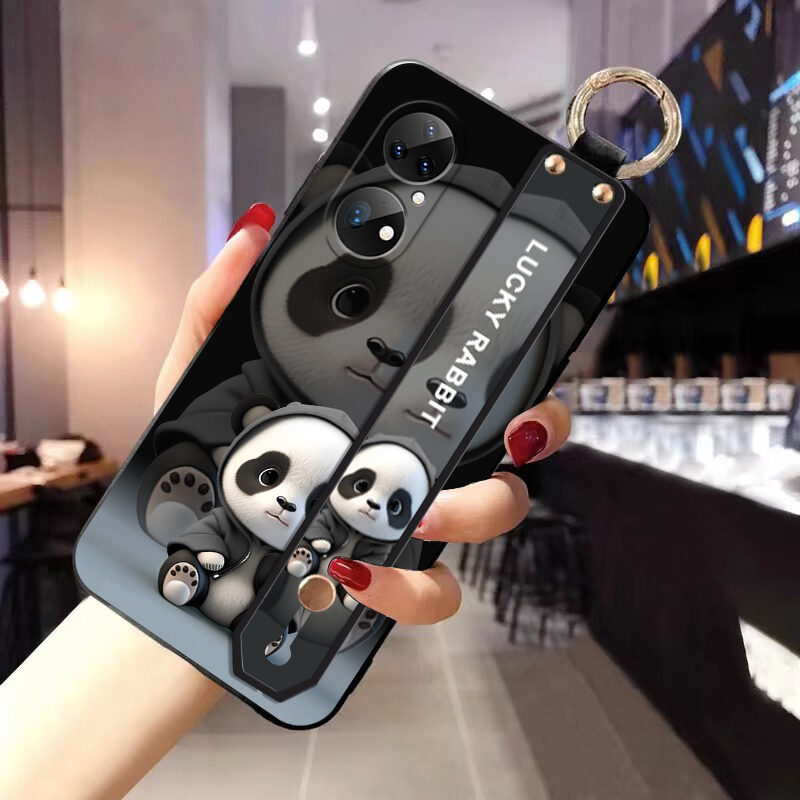 For Huawei P30pro Phone Case Huawei P20pro New Arrival Liquid Silicone Huaweip10plus Wrist Strap Holder Huawei P10 Trending Men and Women Huawei P30 Ultrathin and Simple Lesser Panda. 